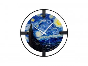 Часы интерьерные NT155 VAN GOGH STARRY NIGHT в Енисейске - enisejsk.mebel-nsk.ru | фото