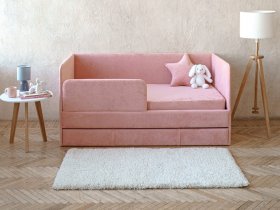 Диван-кровать Happy (коралловый) в Енисейске - enisejsk.mebel-nsk.ru | фото