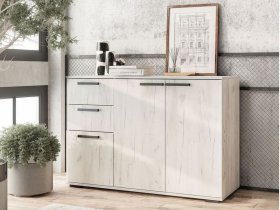 Комод Стандарт-3 NEW (дуб крафт белый) в Енисейске - enisejsk.mebel-nsk.ru | фото