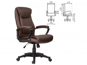Кресло офисное BRABIX Enter EX-511, коричневое в Енисейске - enisejsk.mebel-nsk.ru | фото