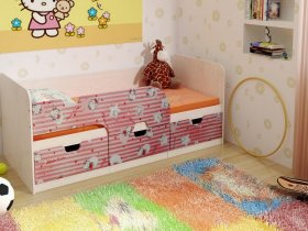 Кровать детская с ящиками 1,86 Минима Hello Kitty в Енисейске - enisejsk.mebel-nsk.ru | фото