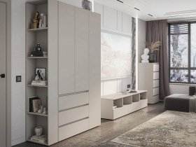 Модульная стенка Люмо (кашемир) в Енисейске - enisejsk.mebel-nsk.ru | фото