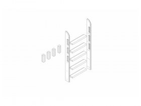 Пакет №10 Прямая лестница и опоры для двухъярусной кровати Соня в Енисейске - enisejsk.mebel-nsk.ru | фото