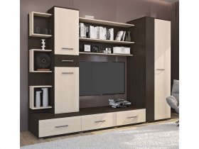 Стенка Верона (дуб венге/дуб молочный) в Енисейске - enisejsk.mebel-nsk.ru | фото